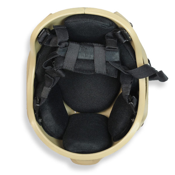 タクティカルヘルメット MICH2001タイプ レールマウント付 梨地