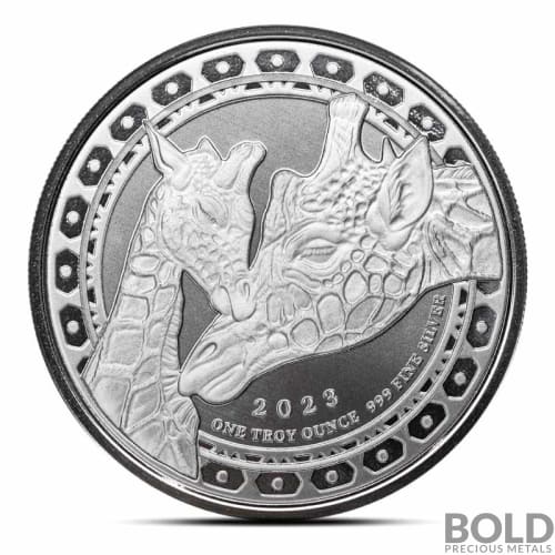 2023 1 oz Equatorial Guinea Giraffe Silver Coin