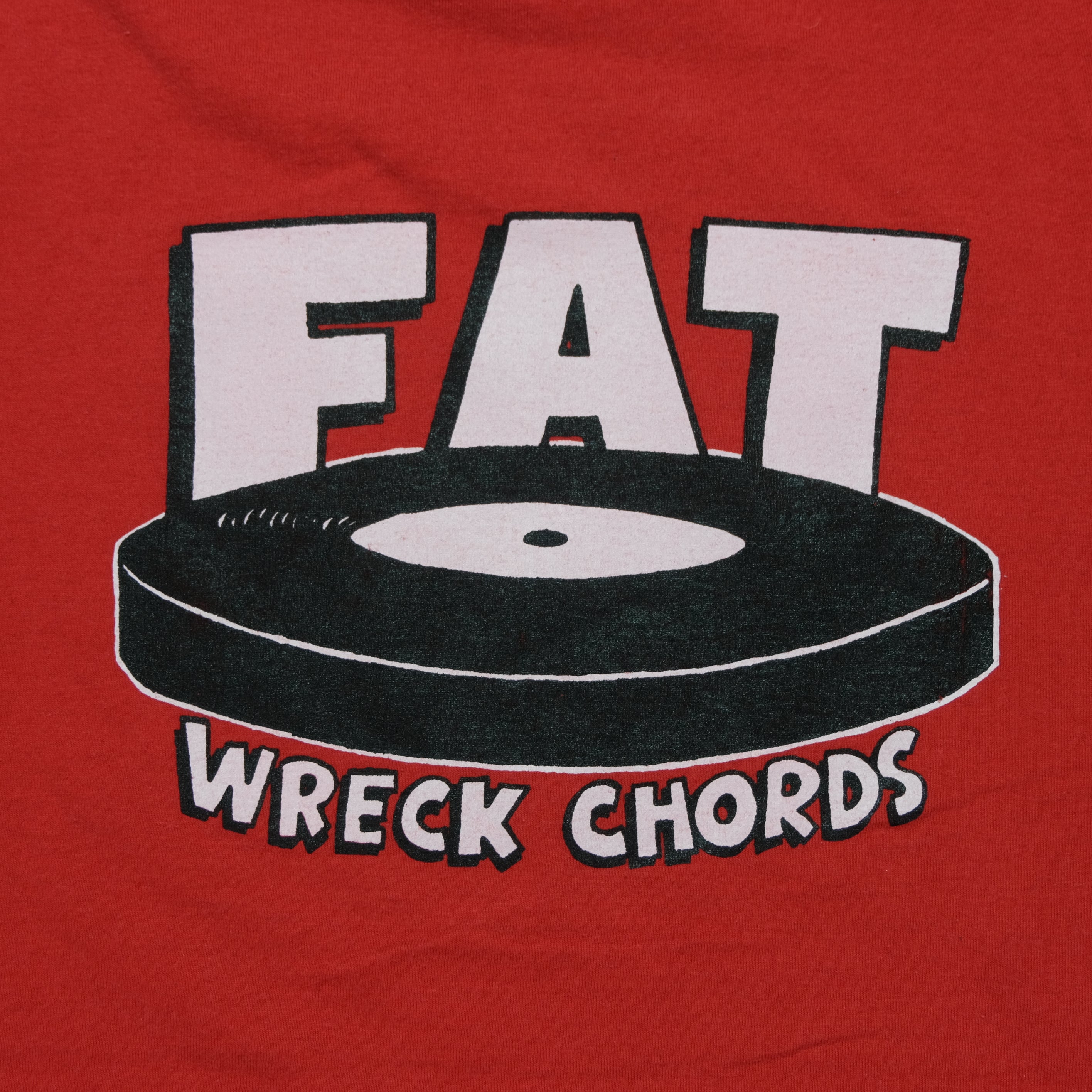 Vintage Fat Wreck Chords Punk Rock Record Label Tee on Screen