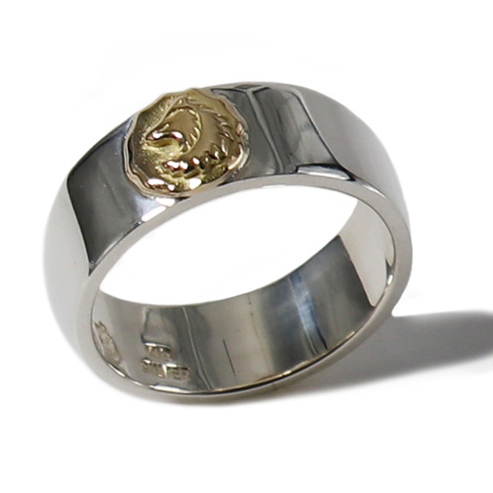 TADY&KING[ORDER ITEM]【特注サイズ25号～30号】平打ちリングK18ウルフ