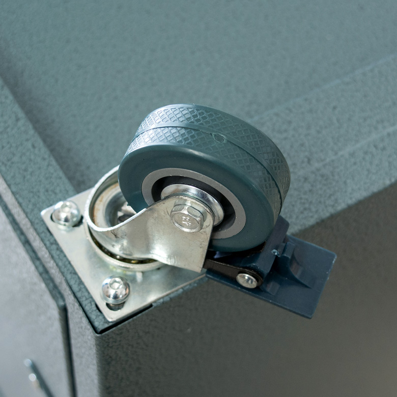 チェスト ロッカー風 2段 キャスター付き スチール製 グリーン