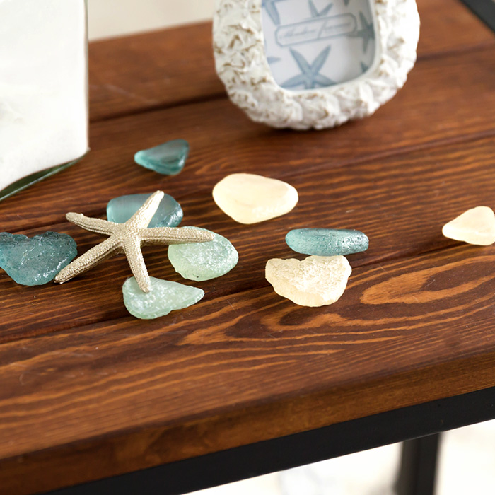 レジンでできた シーグラス のオブジェ 18個入り(65930)【生活雑貨の