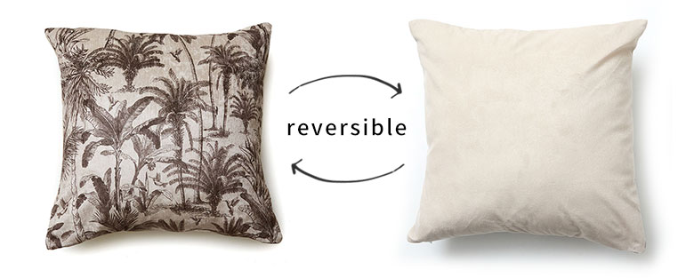 メール便対応】 クッションカバー パームツリー柄 45×45cm 正方形 綿混