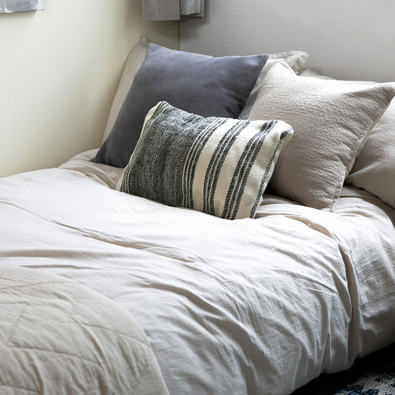 クッションカバー キリム柄 30×50cm ボーダー柄 インド [34479