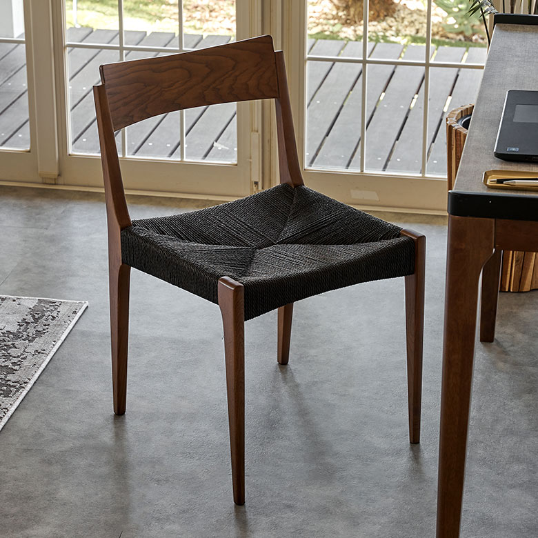 チェア ダイニングチェア 天然木 木製 ウッド ペーパーコード 約 W