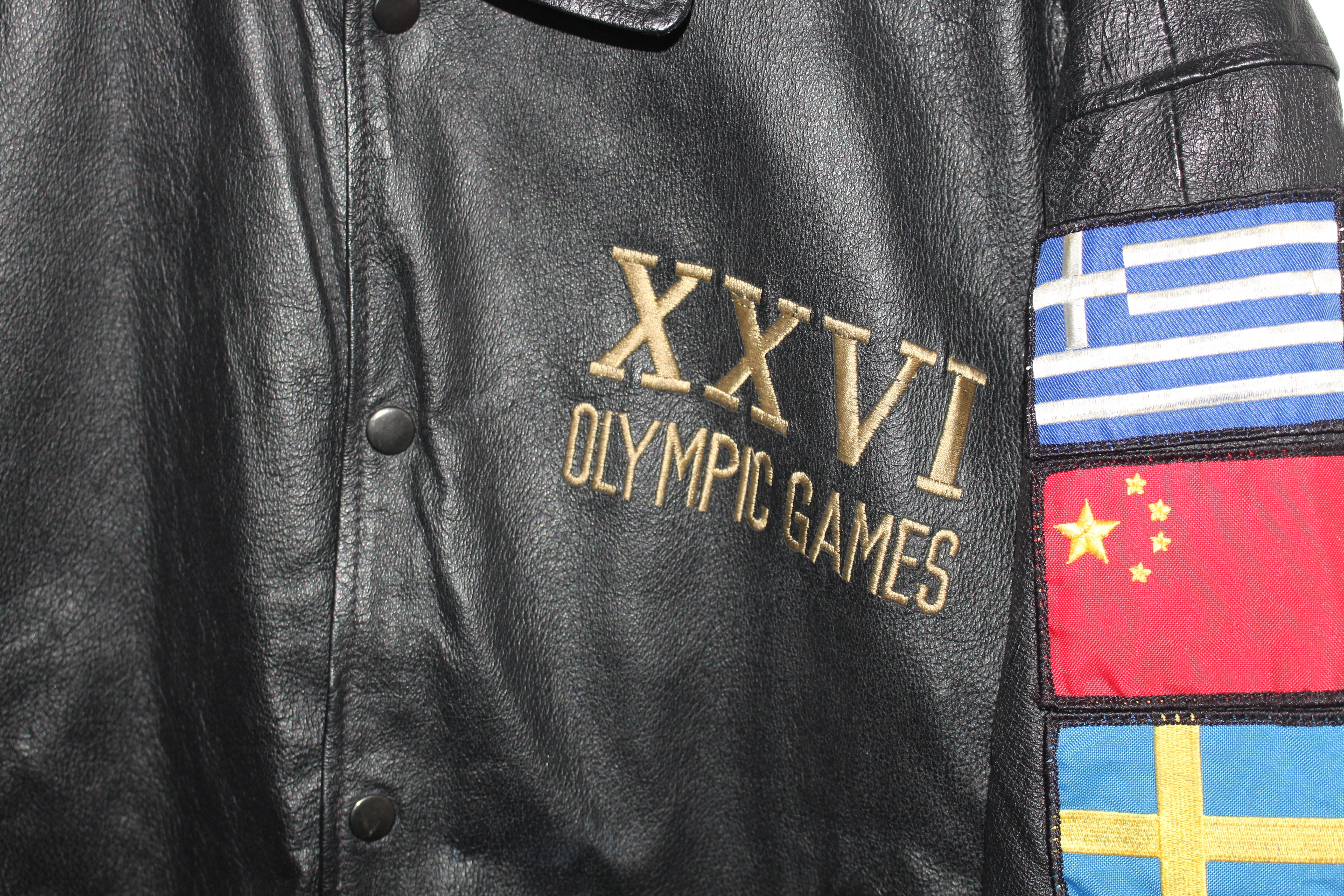 Rare 1996 Olympic Games American Toons Leather Jacket (S) – Retro