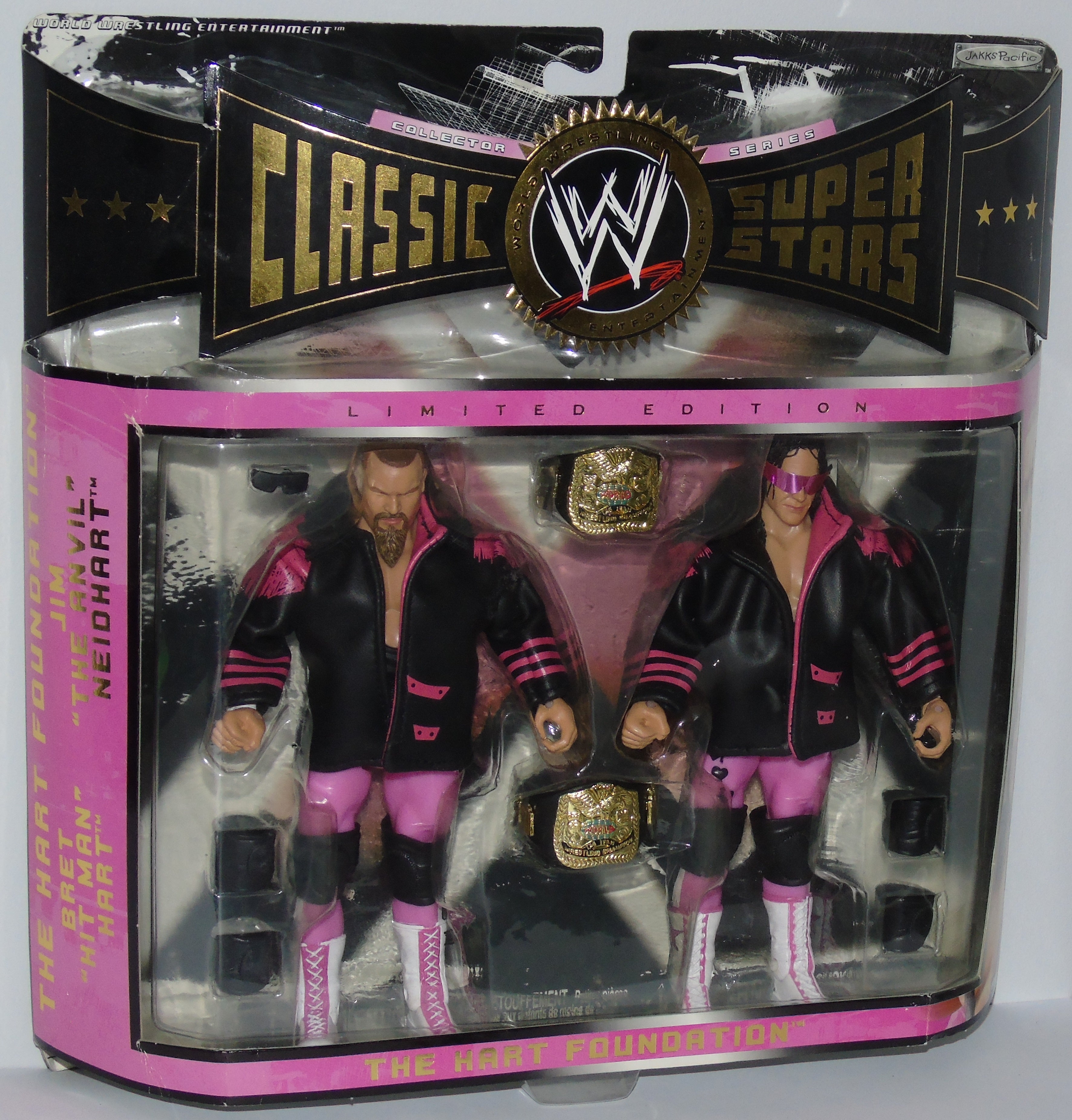 The Hart Foundation Jim Neidhart & Bret Hart WWE Jakks Wrestling