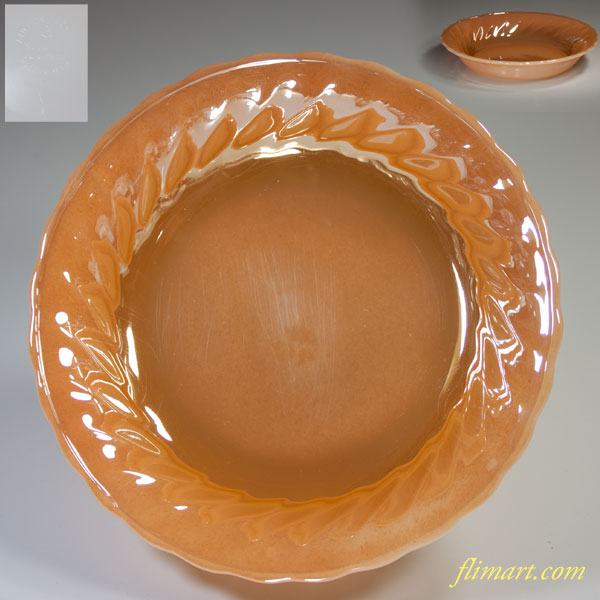 アンカーホッキングサバービアミルクガラスパールオレンジ19cmプレート