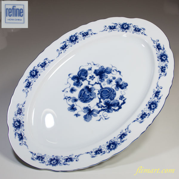 保谷HOYA石榴柄オーバルプレート : 昭和レトロ食器雑貨通販