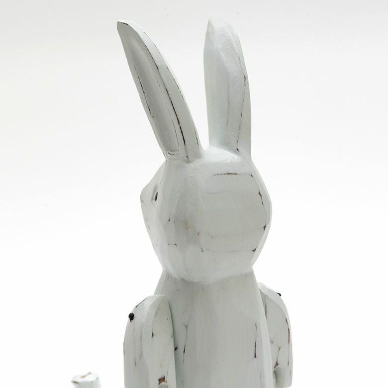 手足が動かせる木彫りのパペット人形 ウサギ バリ島のうさぎ 兎