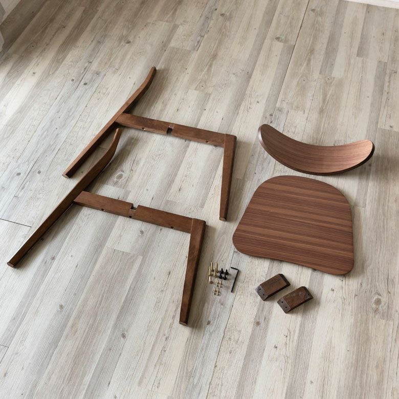 ダイニングチェア 木製 ウォールナット 座面高44cm「Asteion」 [84004