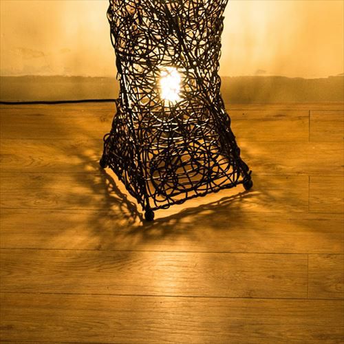 フロアライト リゾート 照明 ライト ツイストタイプ Mサイズ 籐 ラタン