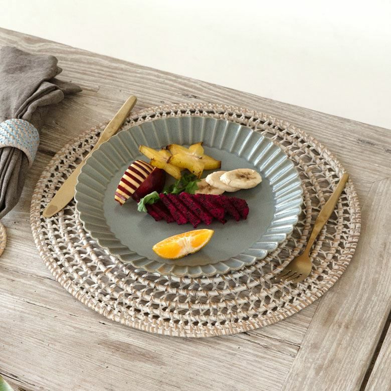 ランチョンマット ラタン製 ランチマット プレースマット プレイス