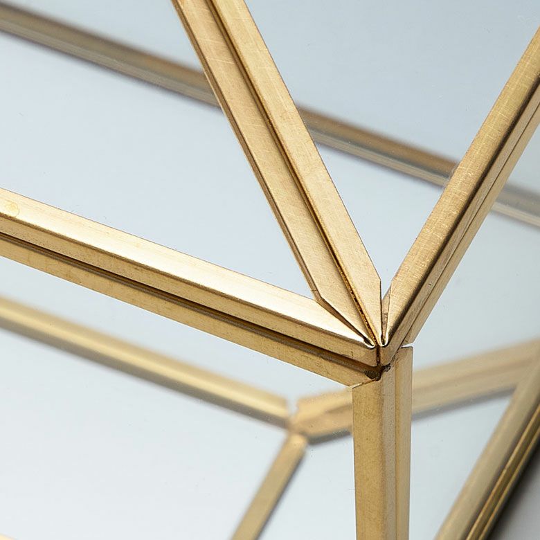 ティッシュケース ティッシュボックス ガラス 真鍮 ふた付き 蓋付き 約