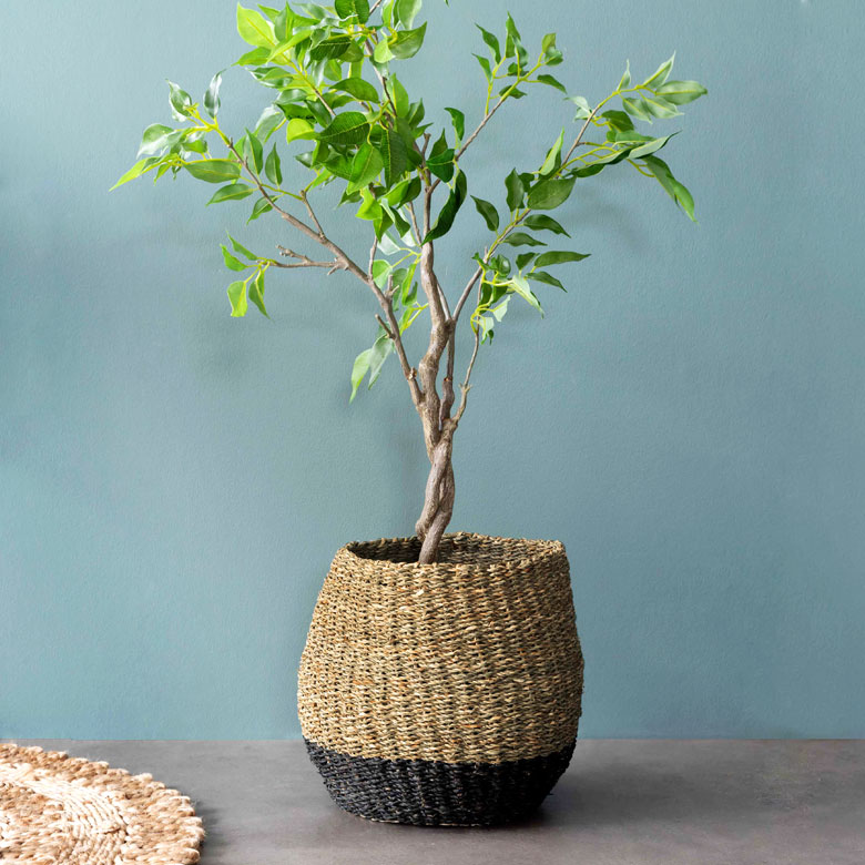 プランターカバー ゴミ箱 バスケット かご シーグラス Mサイズ バイ