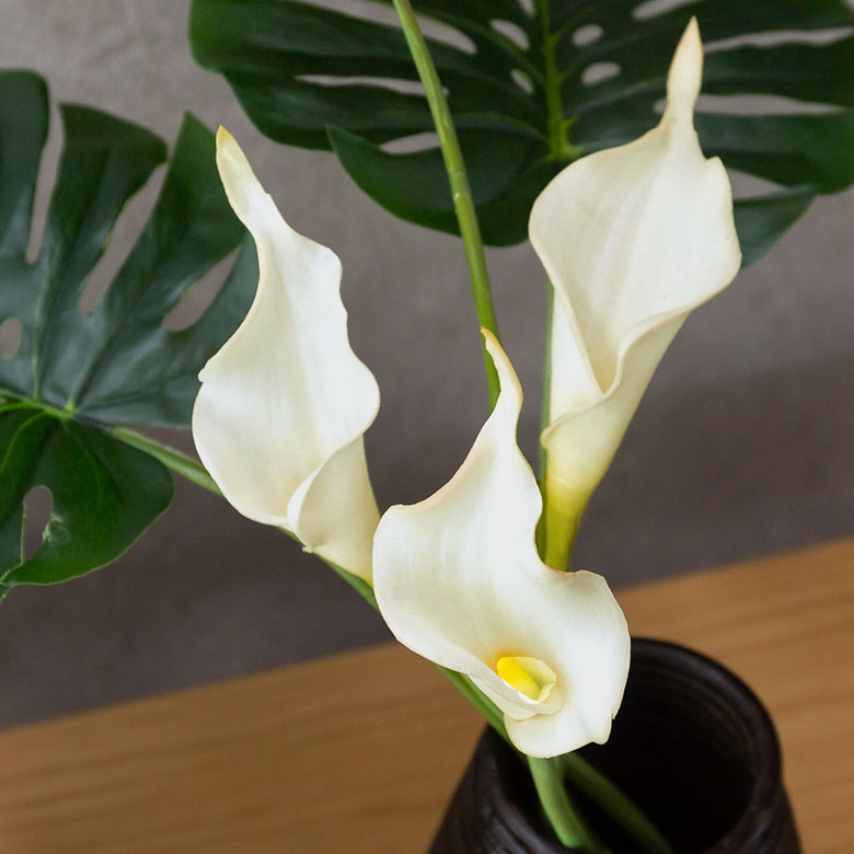 アジアン 造花 カラーリリー (ショート)【3色展開】(61640-61641-61643