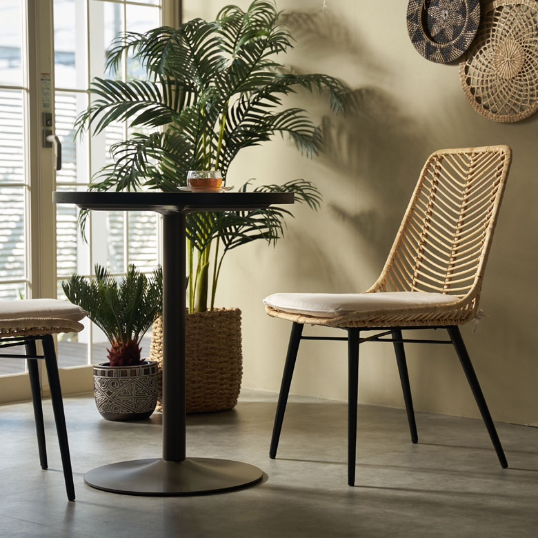 ラタンチェア チェア チェアー 2脚セット ラタン 籐 取り外し