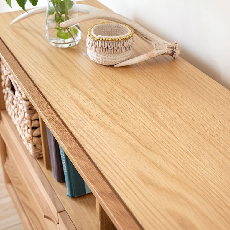 チェスト 木製 引き出し 4杯 オープンタイプ W 100 × D 34 × H 72 cm