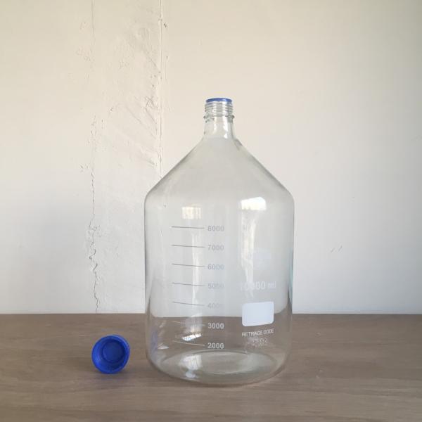 SIMAX ねじ口瓶 10L / ストレージボトル / メディウム瓶 青キャップ