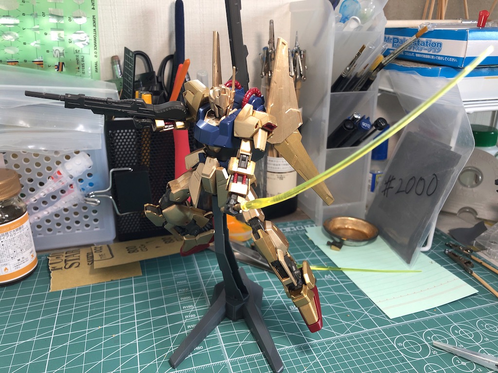 HGUC 百式お手軽ランナー塗装【HGUC 百式（REVIVE) with 百式とうふ
