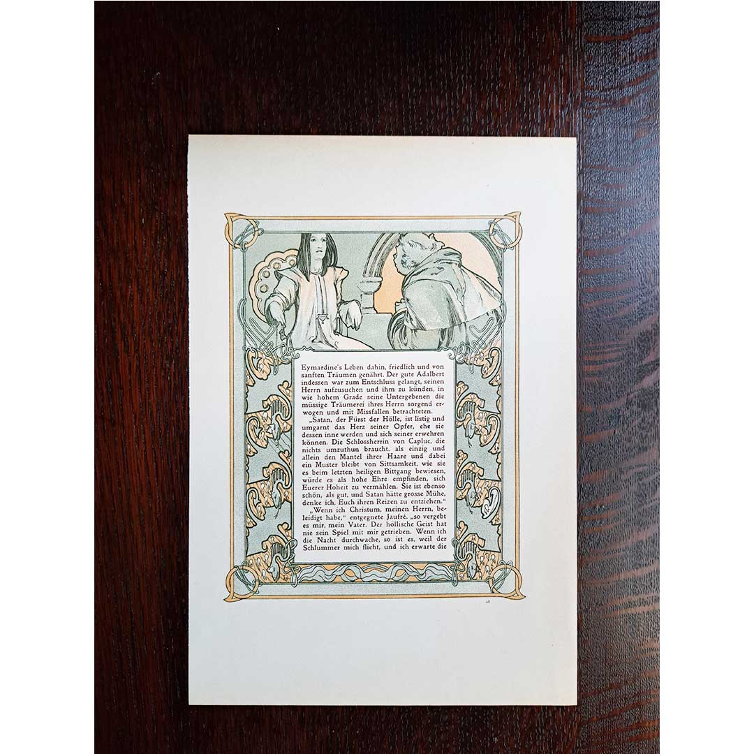 アルフォンス・ミュシャ『トリポリの姫君イルゼ』挿絵【第1部第4章