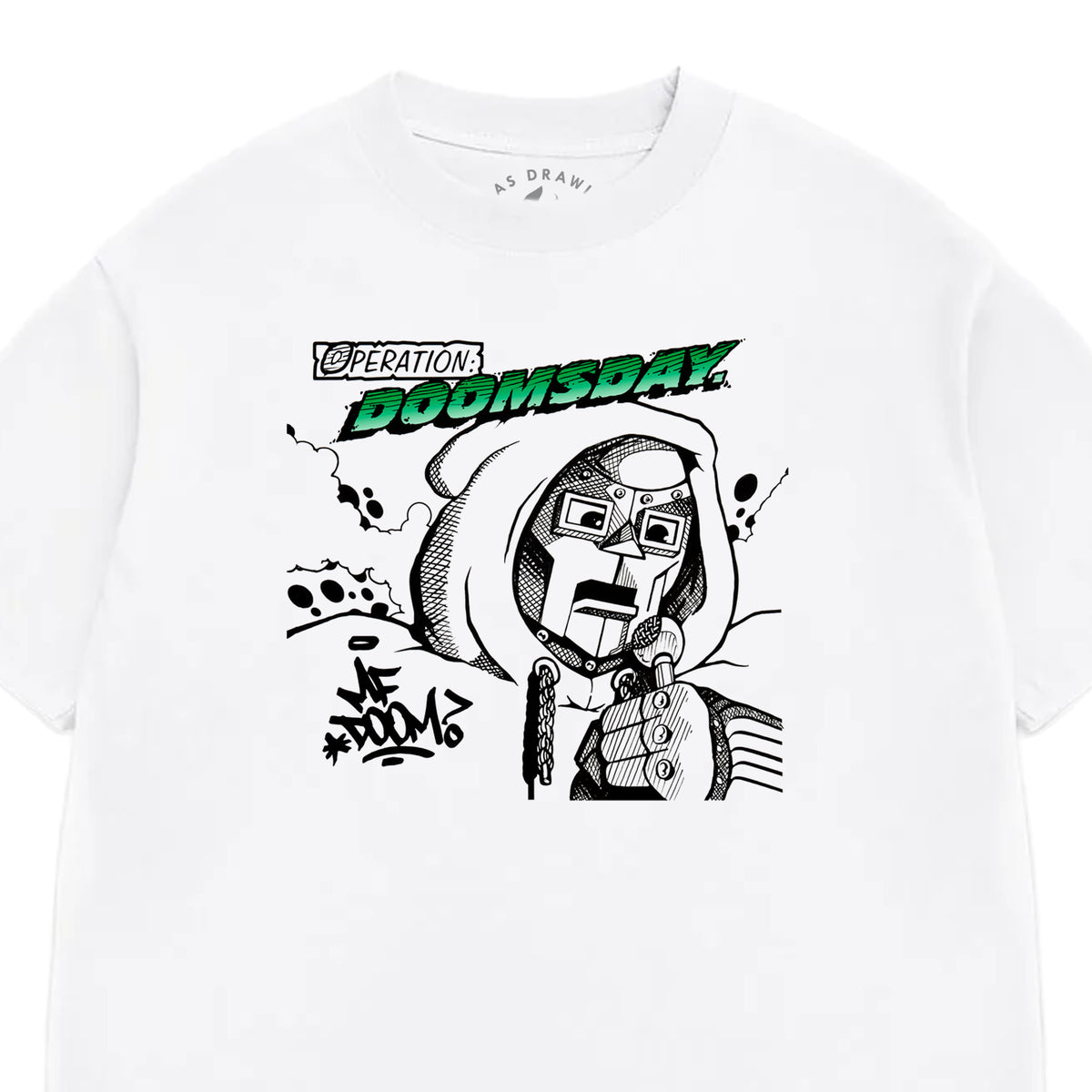 MF DOOM - Sketch Shirt (White) - Rhymesayers Entertainment