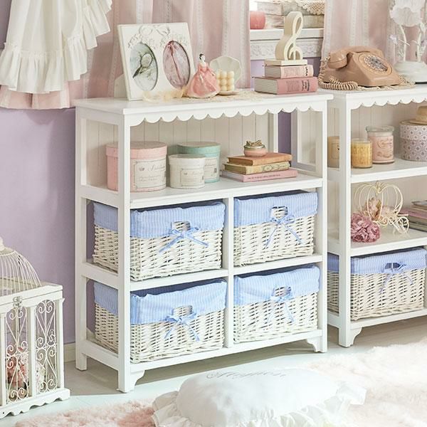 直送】フリルオープンチェスト(4杯)｜かわいいお姫様インテリア家具