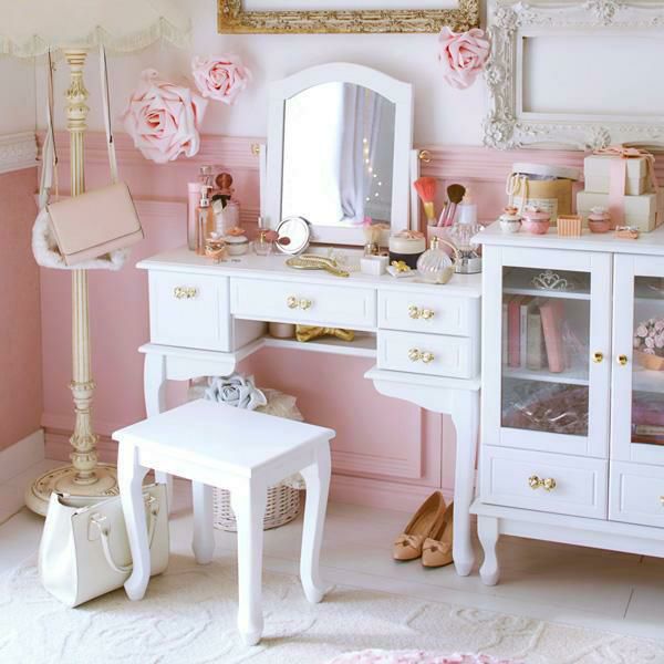 直送】取っ手が選べる猫脚ドレッサー/Ruban(リュバン)｜かわいいお姫様