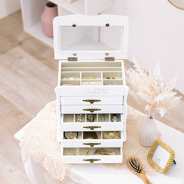 直送】アクセサリーケース5段/アンティークローズ｜かわいいお姫様