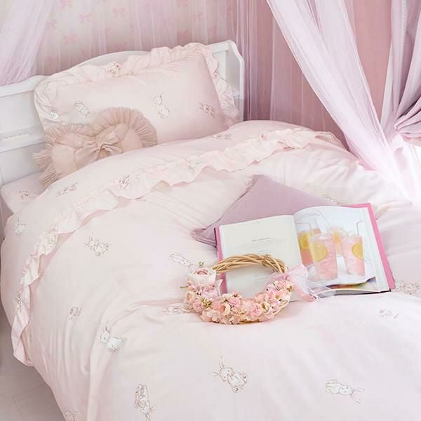 うさぎ柄布団カバー3点セット(シングル)【ラッピング対応可能