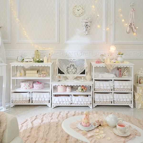 直送】フリルバスケットチェスト(4杯)/fleurette(フルレット