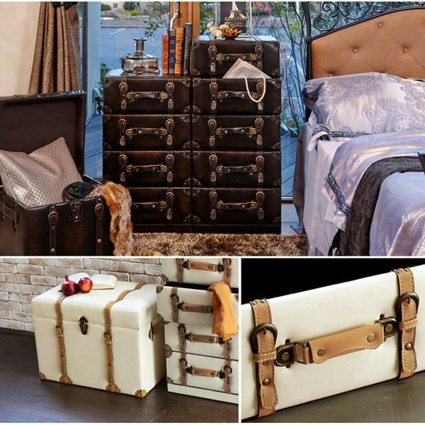 直送】トランク型収納(チェスト・4段スリム)｜かわいいお姫様