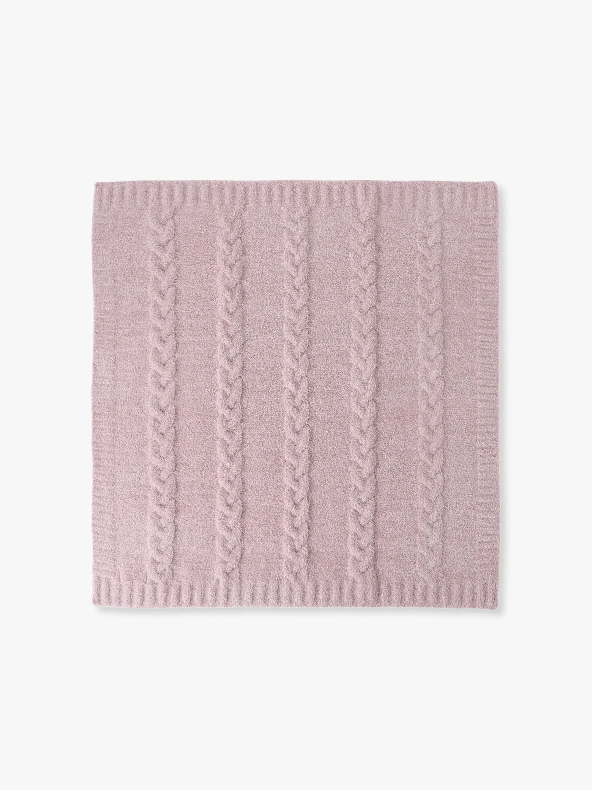 コージーシック ケーブル ブランケット（ピンク/ベージュ）｜BAREFOOT