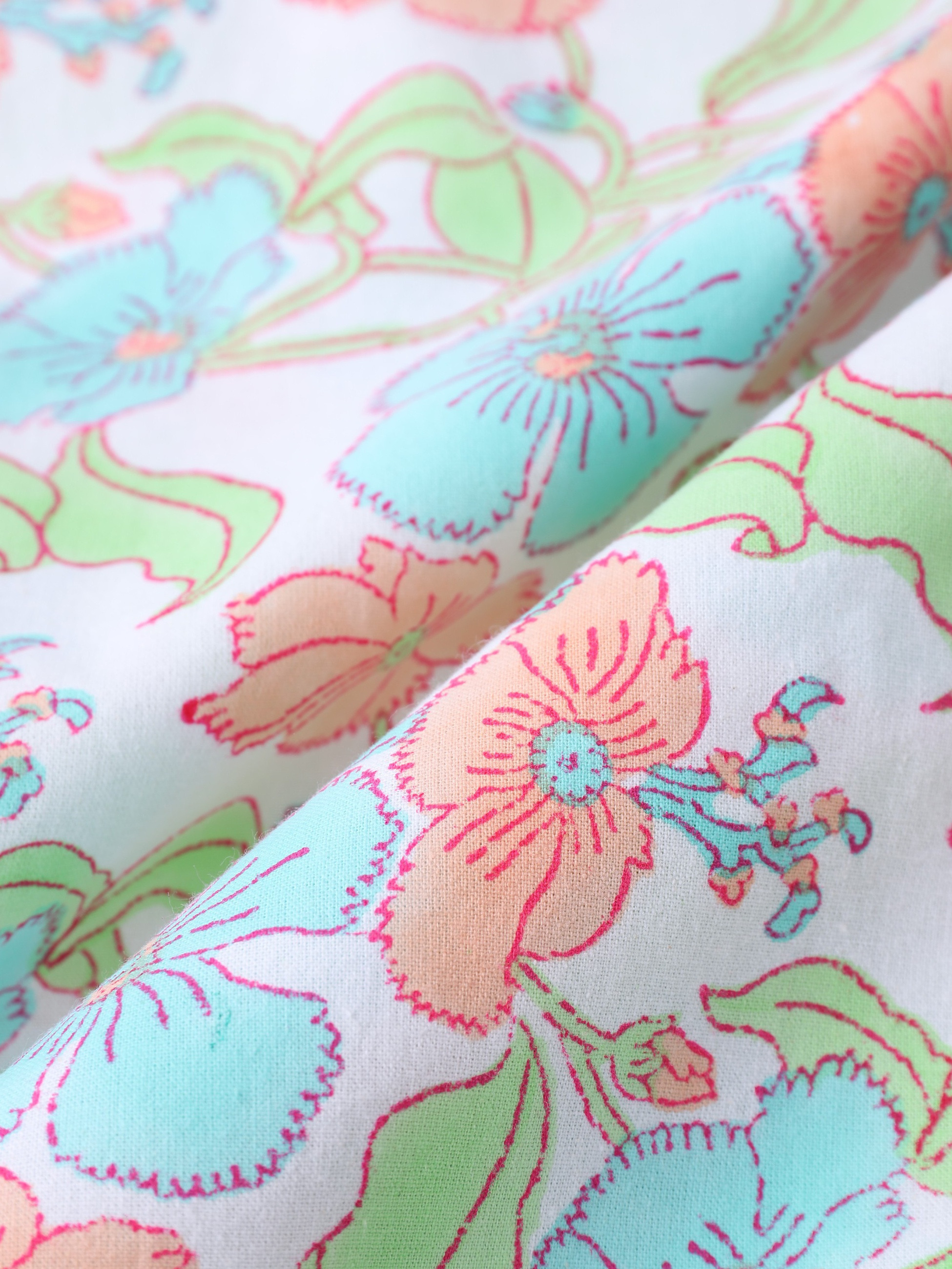 テーブルクロス フラワーパワー｜SZ BLOCKPRINTS(エスゼット ブロック