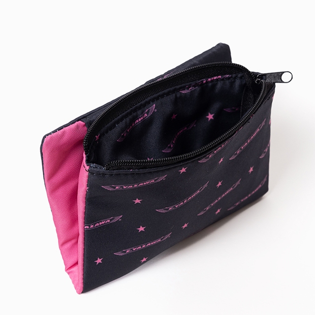 ティッシュポーチ(羽ロゴ)ピンク/ブラック｜DIAMOND MOON通信販売