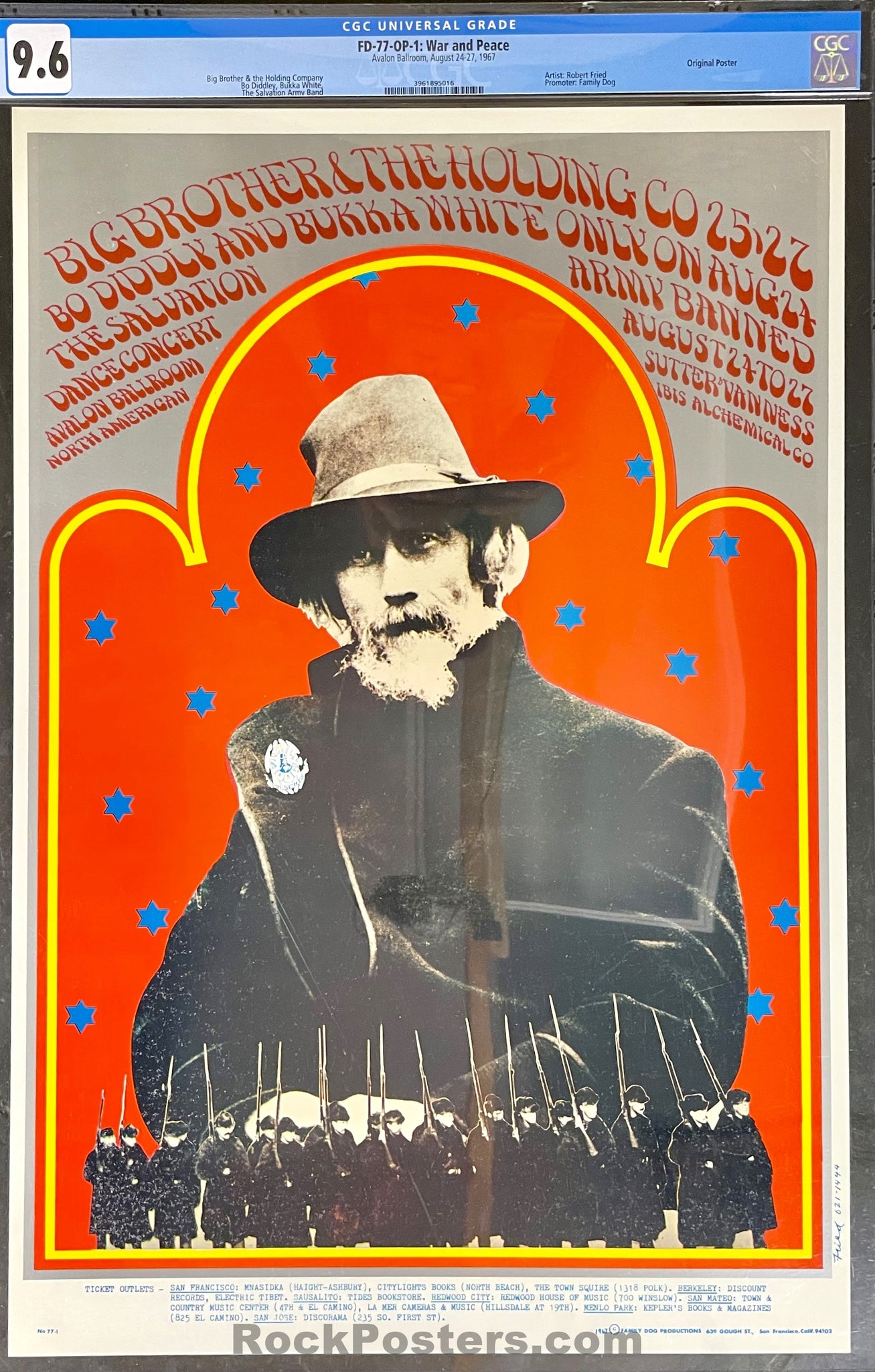 FD-77 - Big Brother Janis Joplin - 1967 Poster - Avalon Ballroom