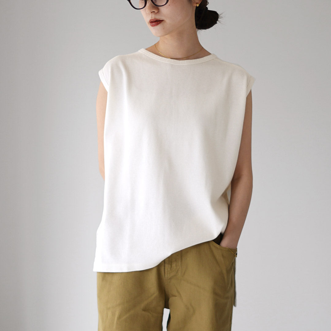 KHA:KI（カーキ） ハニカムサーマル スリーブレス トップス Tシャツ