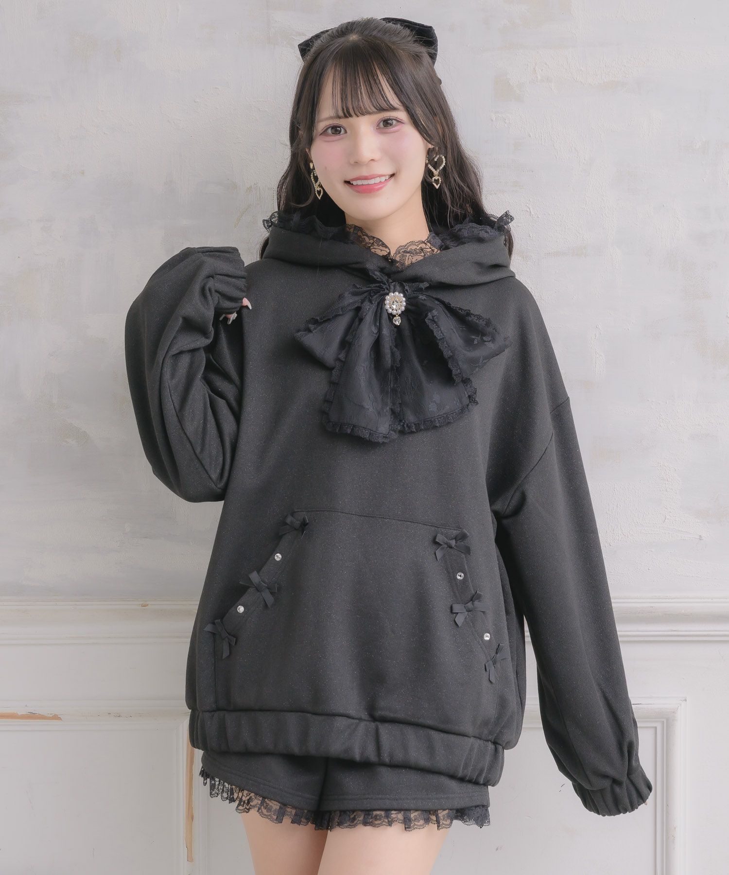 リボンデザインフーディーセットアップ | Rlab store