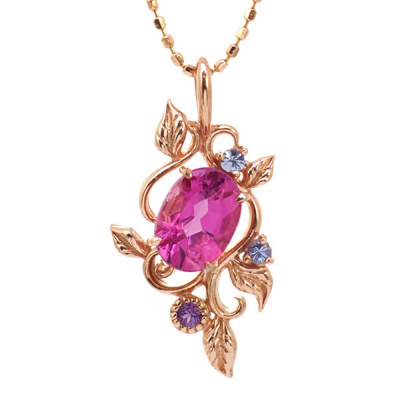 ピンクトルマリン×タンザナイト×サファイアペンダントトップ