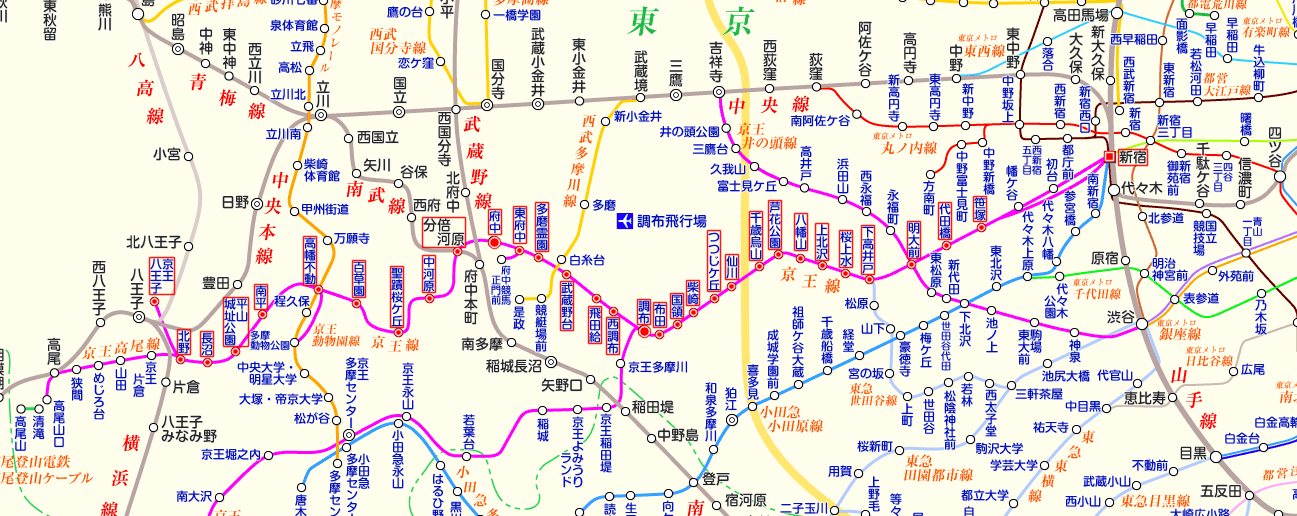 京王線の停車駅・路線図 | 路線図ネット