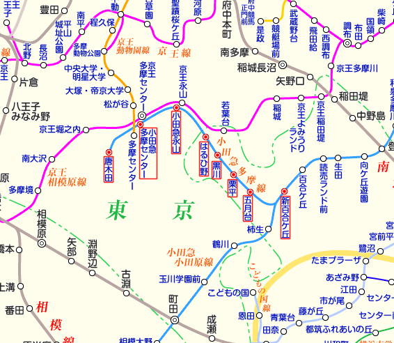 小田急多摩線の路線図・停車駅 | 路線図ネット