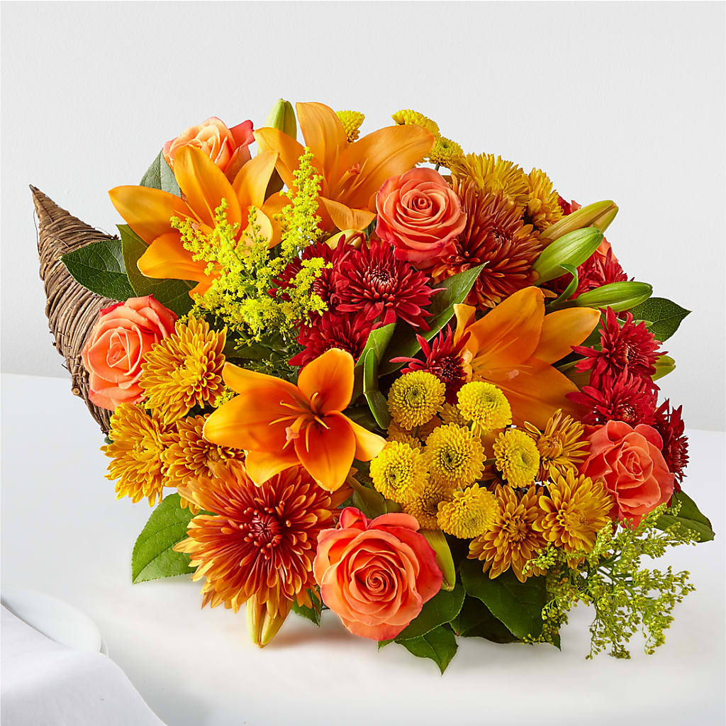 Feast of Color Cornucopia–Rosewood Flower Shop