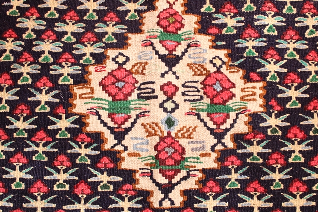 送料無料】【かわいい！】セネのキリム （玄関マットサイズ中 88×52cm