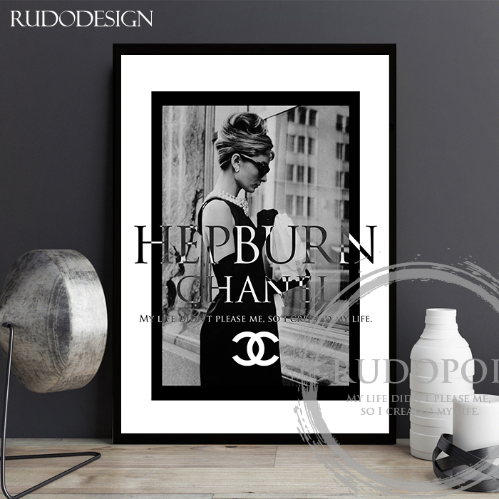 オードリー・ヘプバーン ブランドオマージュアートポスター/RUDOPOP