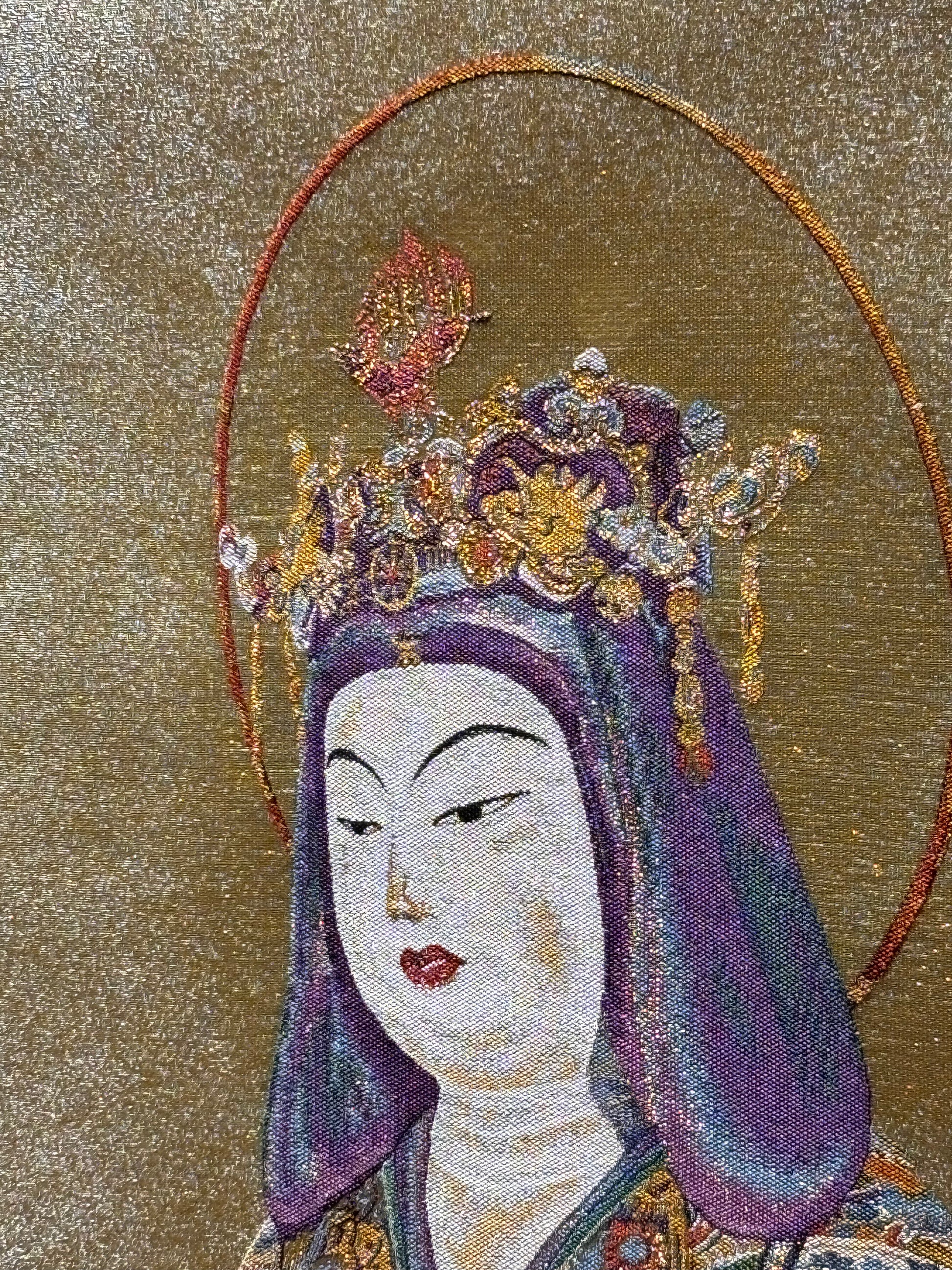 西陣極細織掛軸 ウォールデコ 吉祥天立像 – Rui Arts and Crafts