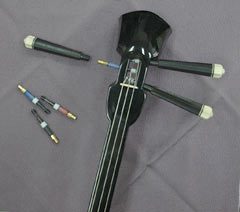 うるま市イメージデザインの三線（戻らないカラクイ付き）棹ピンク