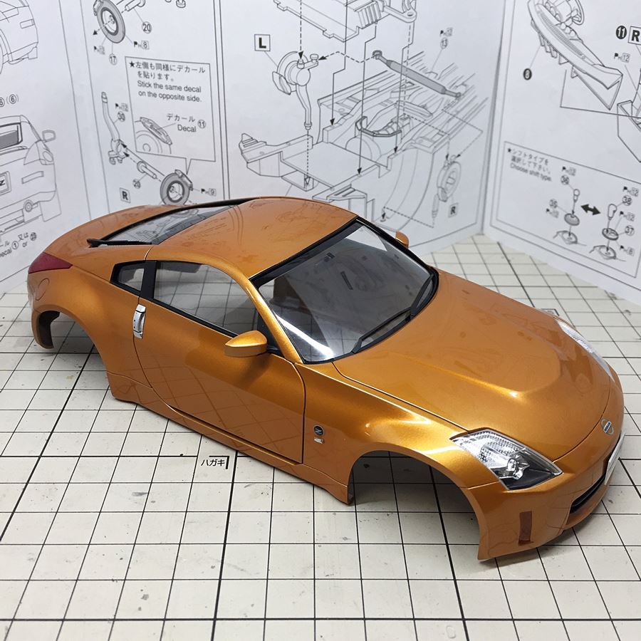 アオシマ 1/24 フェアレディZ（Z33）【研ぎ出しと車体の仕上】 | 雑食