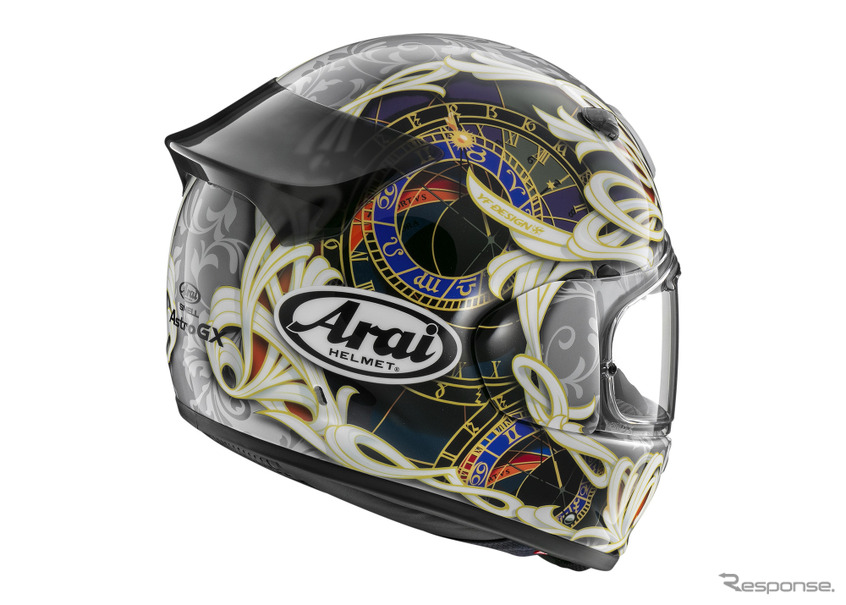 プラハの天文時計がモチーフ、アライヘルメットが新グラフィック