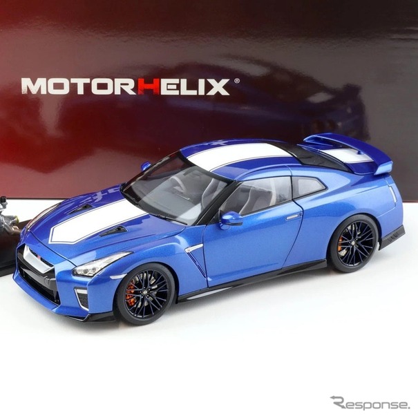 日産『GT-R』、1/18スケール精巧ミニカー発売…「ワンガンブルー」を