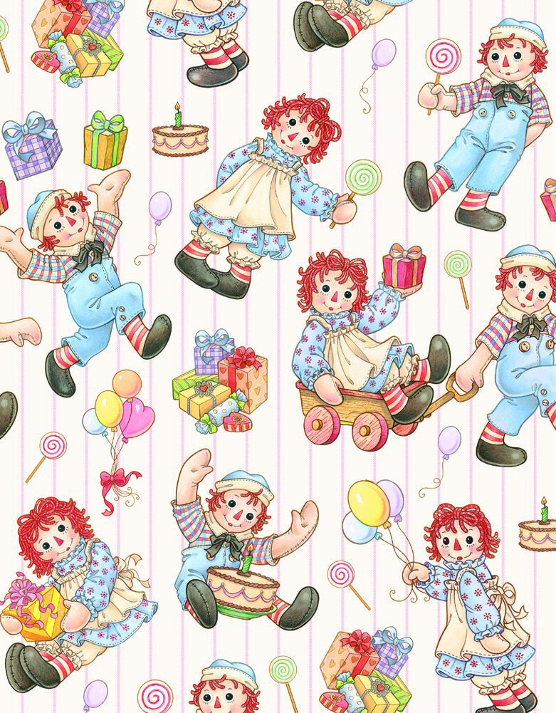 Raggedy Ann & Andy Gift Wrap Paper